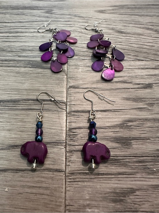 Jewelry - Purple Dangle Earrings - two Styles
